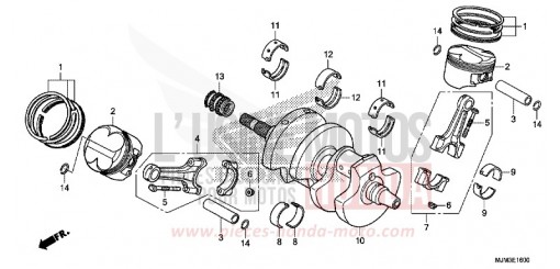 VILEBREQUIN/PISTON VFR800FH de 2017